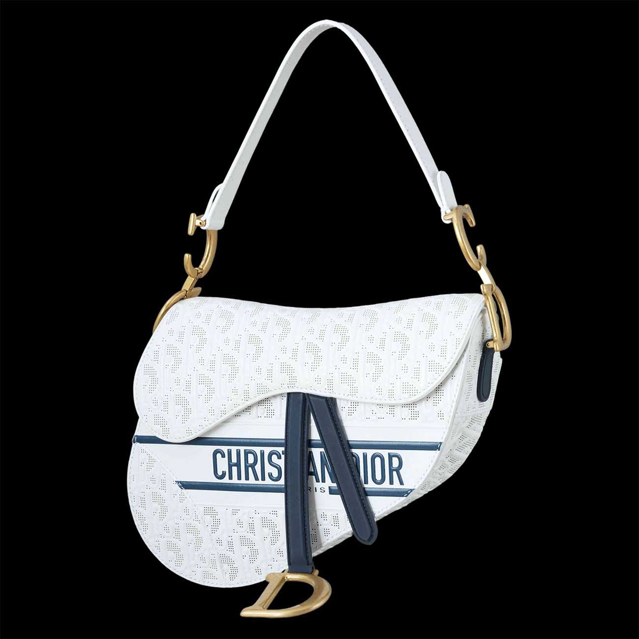 CHRISTIAN DIOR(USED)크리스찬디올 레더 새들백 미듐